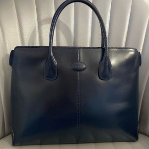 Tod's Diana Bag - Navy Blue Leather - Excellent Condition
